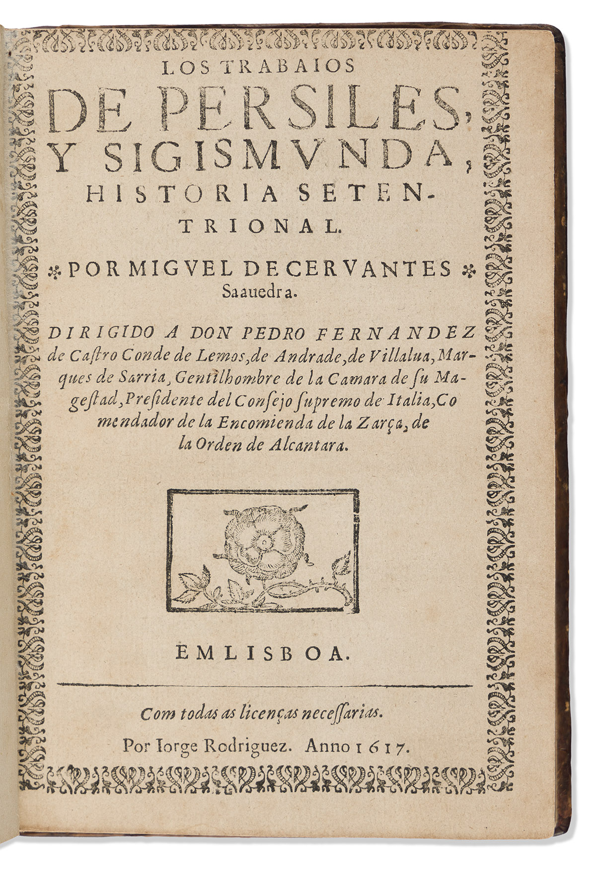 Cervantes, Miguel de (1547-1616) Los Trabaios de Persiles y Sigismunda, Historia Setentrional.